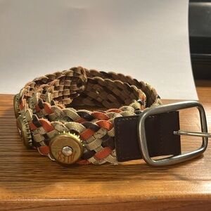Leather Bottle Cap Belt Ale-8-1 Size Medium Cotton Braided Unisex